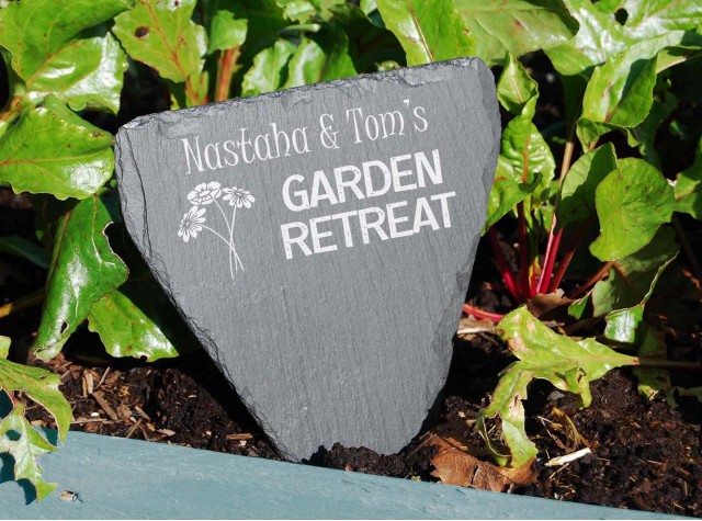 Personalised Garden Retreat Garden Marker